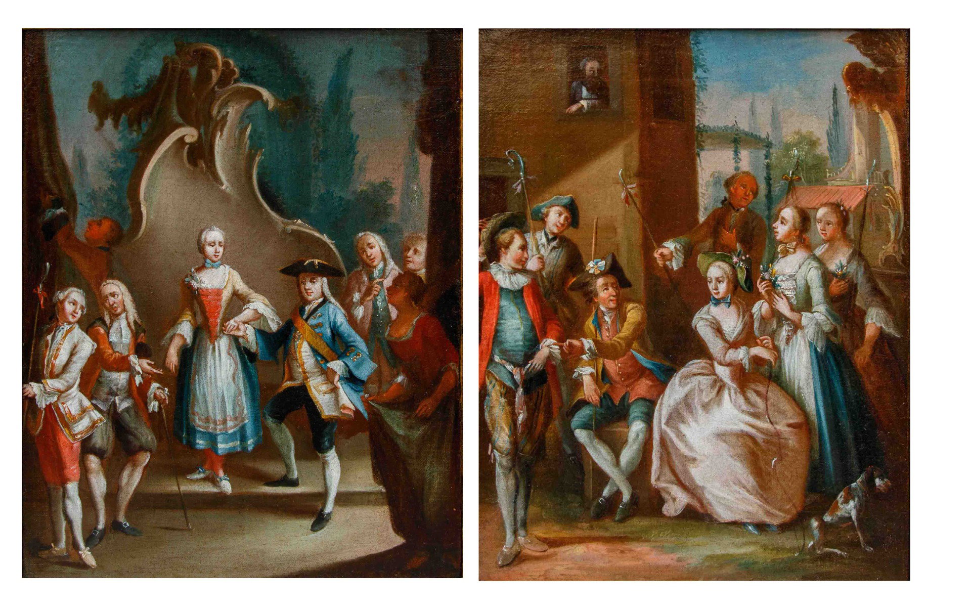 Antonio Zucchi (Venice, 1726 – 1795), Pair of gallant scenes